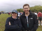 Relay team, Jenny & George waiting for Barbara to finish 3rd leg