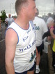 Michael at the end of his relay leg