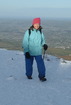 Julie on the way up Meelmore